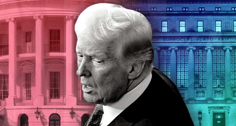 In fight with Columbia, Trump seeks 'death sentence'