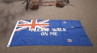 Indigenous leader Warren Mundine slams disgusting piece of 'artwork' that urges people to walk on the flag