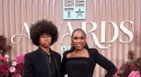 JENNIFER HUDSON AND SON DAVID JR. TWIN AT THE 2025 BET AWARDS