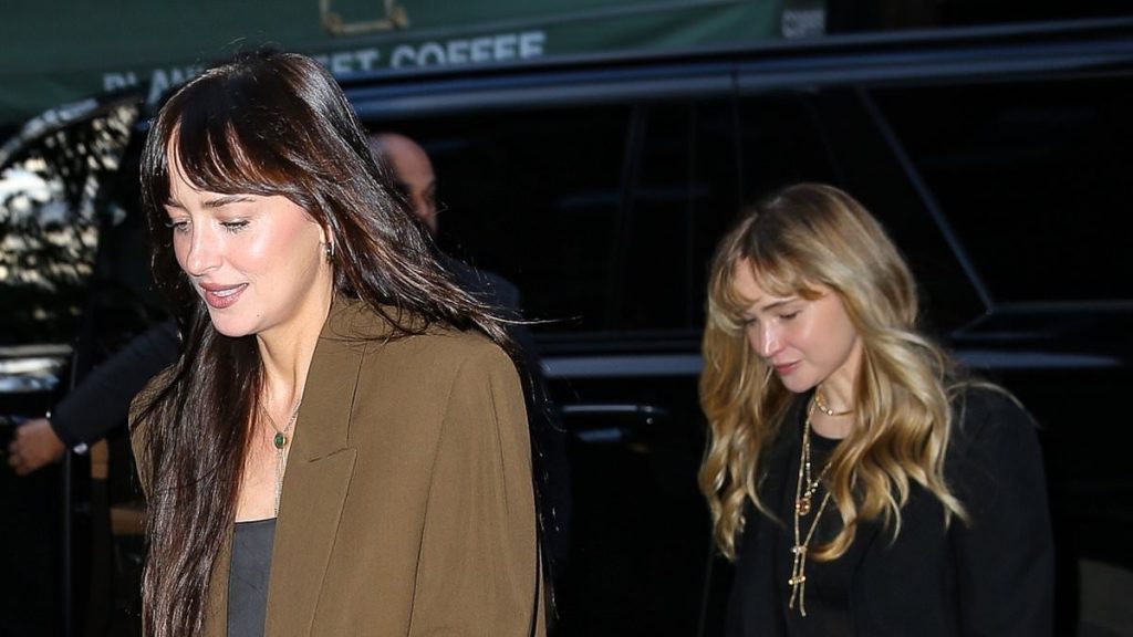 Jennifer Lawrence and Dakota Johnson cut a stylish figure in New York