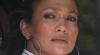 Jennifer Lopez looks pensive as she is seen out in LA