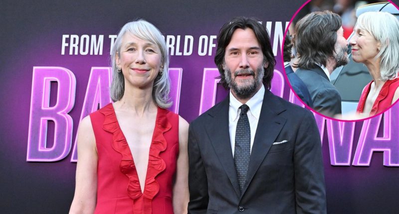 Keanu Reeves Kisses Girlfriend Alexandra Grant at 'Ballerina' Premiere