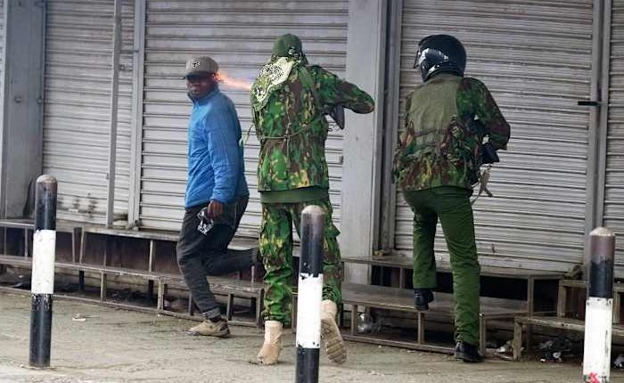 Kenyan civilian shot at close range by police during protests dies
