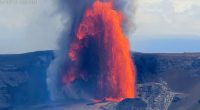 Kilauea volcano erupts with 330-foot lava fountains