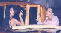Kim and Khloe Kardashian look partied out as A listers leave Lauren Sanchez and Jeff Bezos’ wedding by boat in Venice