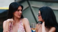 Kylie Jenner fans spot embarrassing wardrobe malfunction as she spills out of skintight dress on Venice water taxi