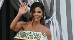 Lauren Sanchez appears in terrifyingly tight corset alongside Jeff Bezos for star-studded Venice wedding party