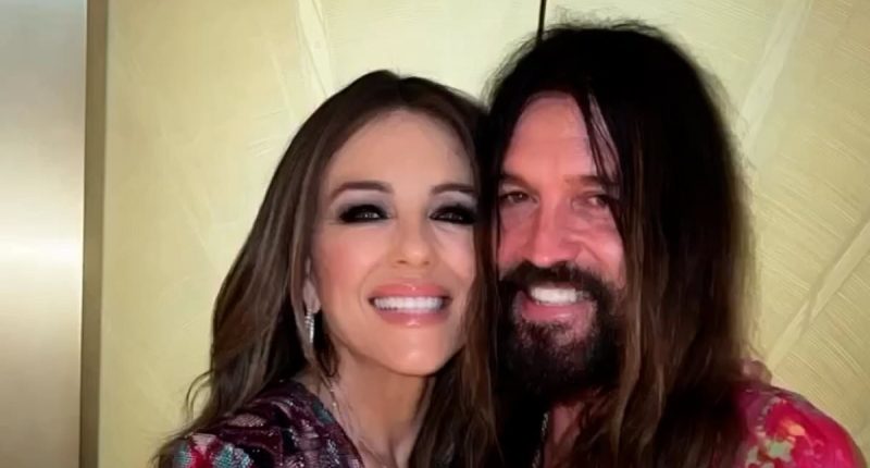 Liz Hurley shares 'proud parents' snap of son Damian and Miley Cyrus