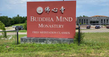 Suspect stabs victim at Buddha Mind Monastery.