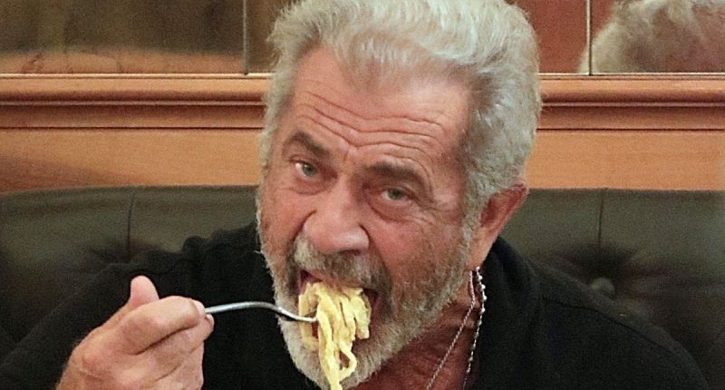 Mel Gibson enjoys pasta in Rome while working on sequel to iconic film