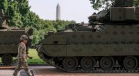 Military parade set to kick off in nation's capital as protesters around the country decry Trump