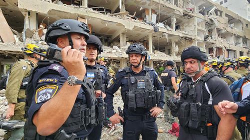 Israeli police and search and rescue teams deploy to the area begin investigation and search operations.  Credit: 'ISRAELI POLICE / HANDOUT