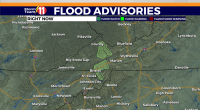 Mudslides & flooding reported, several SWVA and NETN counties under advisories