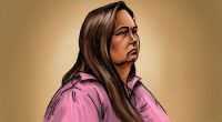 A courtroom sketch of Erin Patterson.