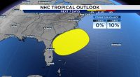 NHC highlights area off Florida coast for potential tropical development