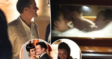 Newly single Orlando Bloom cozies up to mystery woman at Jeff Bezos, Lauren Sánchez’s pre-wedding party in Venice