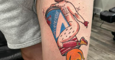 Travis Kelce x Accelerator tattoo