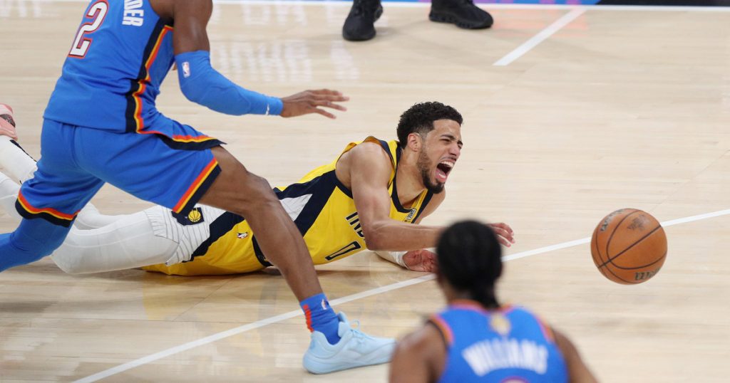 Pacers star Tyrese Haliburton left Game 7 of the NBA Finals with an injury