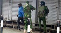 Photos capture the shooting of a civilian by a Kenyan police officer amid protests