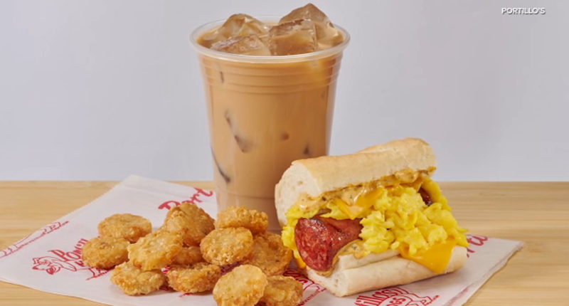 Portillo's breakfast menu added to locations in Chicago, Summit, Skokie, Glendale Heights, Harwood Heights, South Loop, Niles
