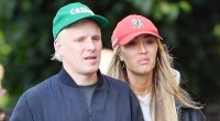 Pregnant Sophie Habboo links arms with husband Jamie Laing as they step out in London after he threatened to leave her over 'unbearable' hormones