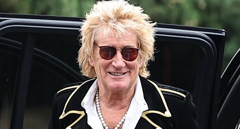 Rod Stewart, 80, is supported by pregnant daughter Kimberly, 45, and lookalike son Sean, 44, as he's seen for the first time since being left 'devastated' after cancelling SIX shows due to ill health