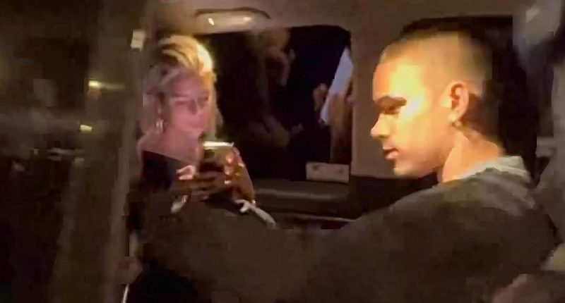 Romeo Beckham pictured with model Caroline Daur weeks after his split