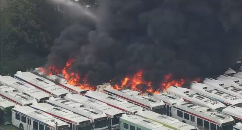 SEPTA reveals cause of fire that destroyed 40 decommissioned buses at Philadelphia storage yard