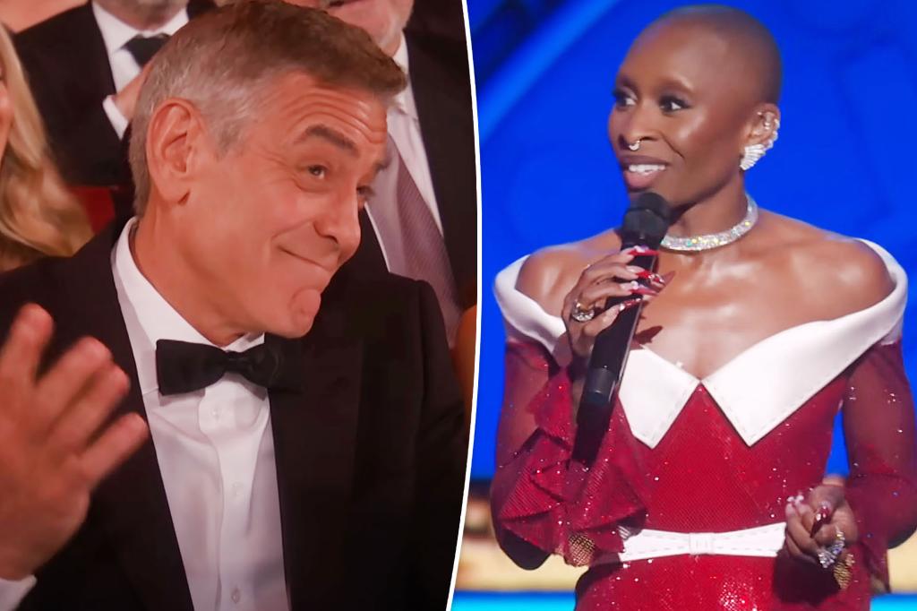 See ‘up-and-comer’ George Clooney’s hilarious reaction to Cynthia Erivo joke at Tonys 2025