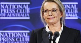 Liberal leader Sussan Ley during an address to the National Press Club of Australia in Canberra on Wednesday 25 June 2025. fedpol Photo: Alex Ellinghausen