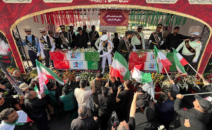Thousands mourn top Iranian military commanders and scientists killed in Israeli strikes