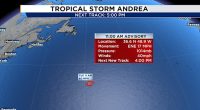 Tropical Storm Andrea forms, marking 1st named storm of 2025 Atlantic hurricane season