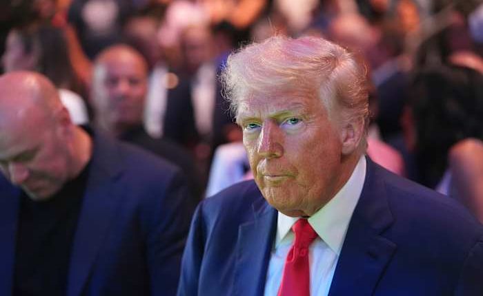Trump attends UFC championship fight in New Jersey, taking a break from politics, Musk feud