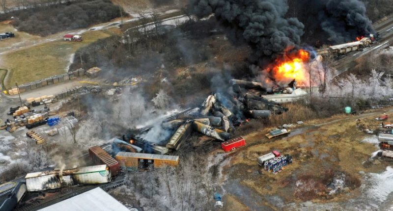Trump to investigate long-term health effects of Ohio train derailment