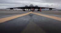 A B-2 Spirit Bomber is seen in Nevada on January 23.