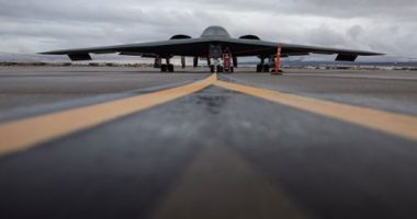 A B-2 Spirit Bomber is seen in Nevada on January 23.