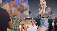 Watch Taylor Swift caress Travis Kelce’s face while slow dancing to ‘Shake It Off’ in sweet video
