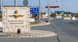 Royal Air Force Akrotiri base entrance.
