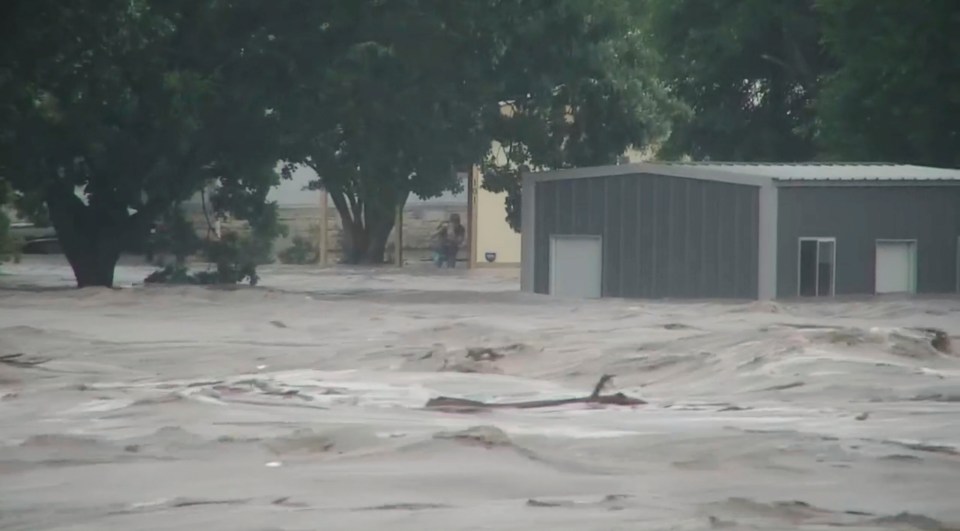 Severe flooding in Kerr County, Texas.