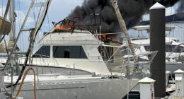 3 kids arrested after firing flare guns off Bradenton bridge, setting yacht on fire: police