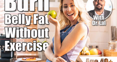 Caucasian young woman holding an apple on hands in the kitchen at home. Attractive beautiful girl wearing apron feeling happy and relax, enjoy cooking healthy fruit for lose weight and diet in house. 4 Simple Changes That Burn Belly Fat Without Exercise After 40. Cover