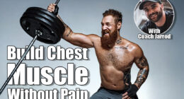 Strong man does landmine exercises, workout with barbell. Photo of sporty man on grey background. Strength and motivation. If You