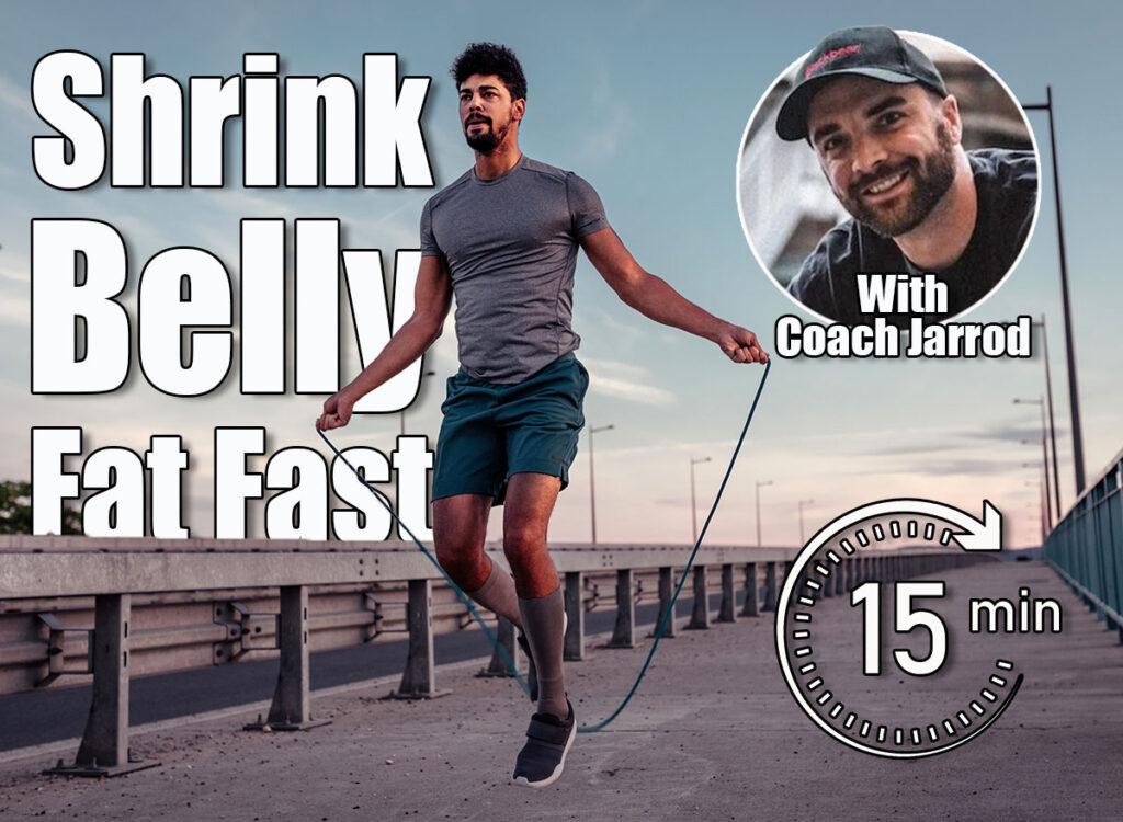 African american athlete man working out on a skipping rope.