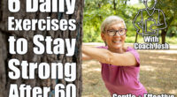 Senior caucasian woman stretching her legs, warming up and preparing for running training in nature. 6 Essential Exercises Everyone Over 60 Should Do Daily. Cover