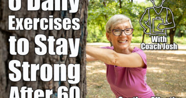 Senior caucasian woman stretching her legs, warming up and preparing for running training in nature. 6 Essential Exercises Everyone Over 60 Should Do Daily. Cover