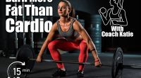 Muscular girl in a red shirt raises the bar. 5 Strength Moves That Torch Fat Faster Than Cardio After 40. Cover