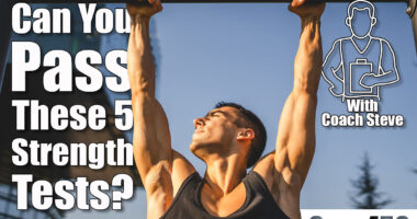 One man young adult caucasian male athlete training at outdoor open gym pull ups exercise healthy lifestyle and recreation training concept in the city in summer day real people copy space. 5 Strength Tests Every Man Over 45 Should Be Able to Ace cover