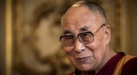 Portrait of the Dalai Lama.