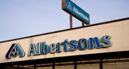 Albertsons supermarket sign.