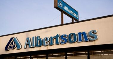 Albertsons supermarket sign.